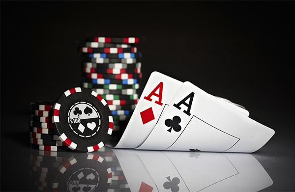 Gambling tables for blackjack or poker
